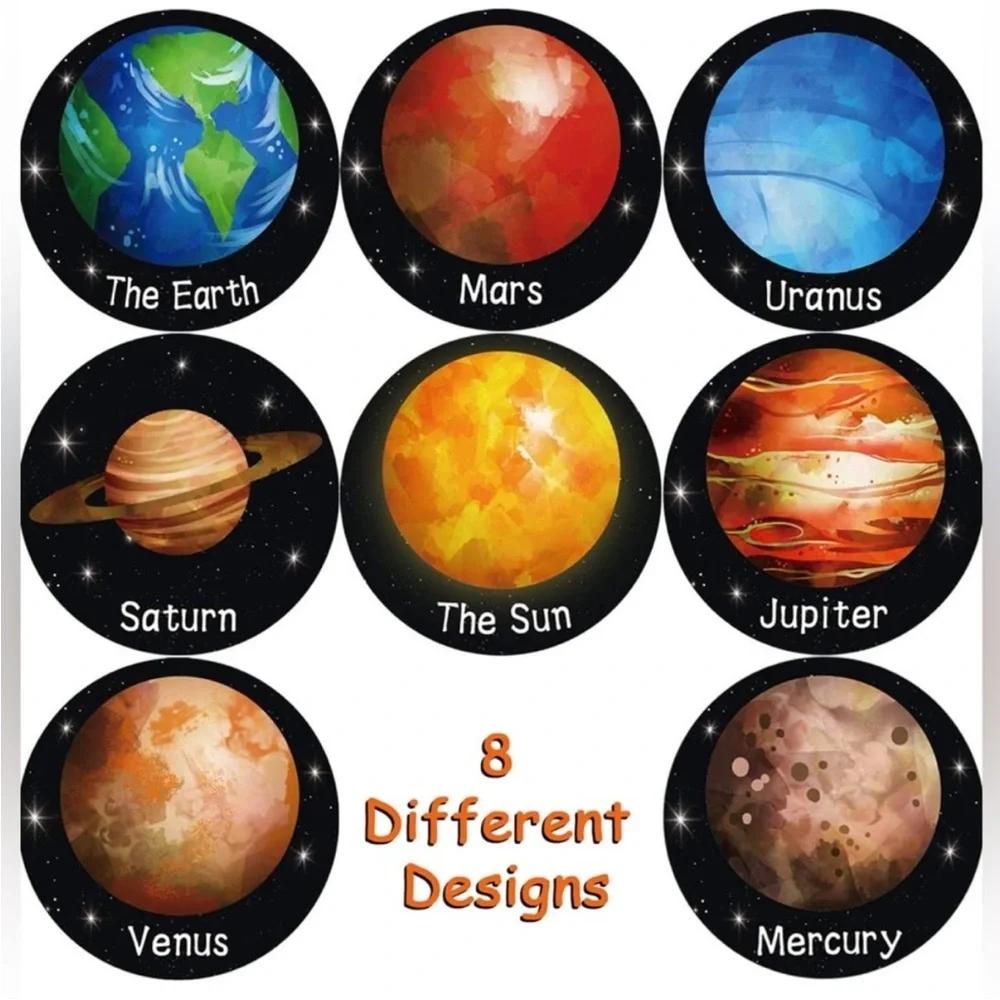 Space Galaxy Birthday Backdrop, Table Cloth & 500 Stickers Bundle